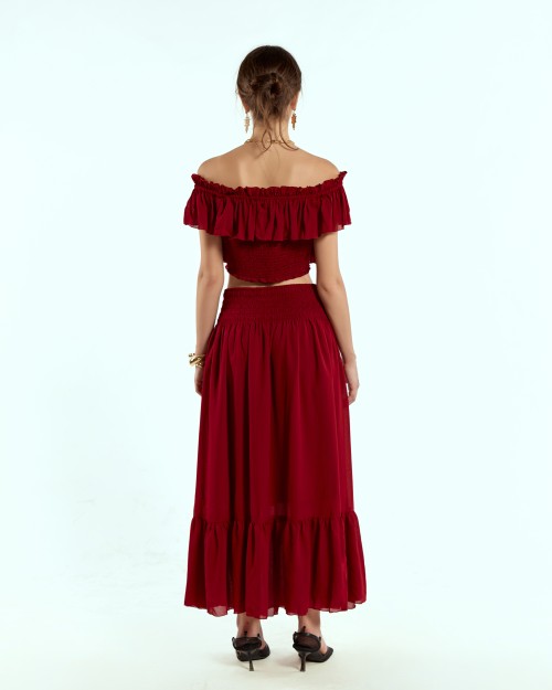 SIXDO Woven Flared Dress 2 Pieces